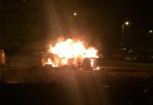 EXCLUSIV – TEROAREA CONTINUĂ: Tomberoanele de pe Mărășești incendiate în această seară (foto/video)