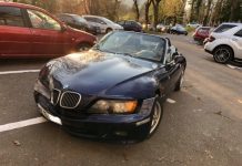 PE DEALUL FLORILOR: Un BMW a lovit un VW parcat, după un drift nereușit (galerie foto – actualizare)