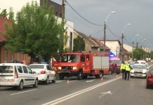 ACCIDENT: Două victime într-un accident produs pe strada Vasile Lucaciu din Baia Mare (foto)