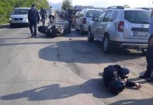 ACCIDENT ÎN ZONA TÂRGULUI AUTO: Un motociclist a fost lovit de o mașină (foto)