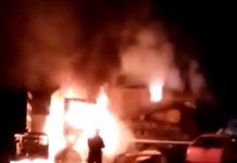 INTERVENȚIE ÎN SIGHET – Incendiu cu pagube însemnate, din cauza unei centrale termice (FOTO)