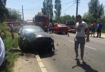 IMPACT VIOLENT: 3 victime după ce un Volvo a fost lovit de un BMW în cartierul Ferneziu (foto/video)