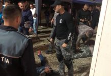 FOTO EXCLUSIV: Au băut la Zilele Comunei Satulung până luptătorii de la trupele speciale ale poliției i-au trântit de pământ și i-au încătușat