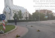 DISTRUGERE ÎN BAIA MARE: O femeie a devastat sensul giratoriu de lângă Sala Sporturilor