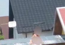EXCLUSIVITATE: Imagini oribile la Satulung. Un localnic se masturba pe acoperişul casei, sub privirile unor copii (FOTO, VIDEO)