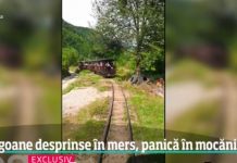 VALEA VASERULUI: Un nou incident în care a fost implicată MOCĂNIȚA. Vagoanele s-au desprins (VIDEO)