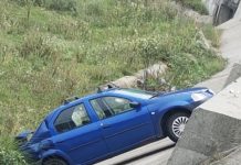 FOTO – DN1C: O ajuns cu mașina în râpă în pasul Mesteacăn