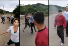 VIDEO – Bătaie generală între doi poliţiști și mai mulţi localnici din Sălaj: “Daţi cu spray în femei? Obraznici ce sunteţi!”