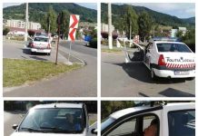 FOTO/VIDEO – DE TOT RÂSUL: Polițist local sforăind în mașina poliției parcată pe marginea drumului județean Baia Sprie – Cavnic