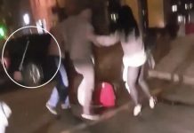 IMAGINI VIDEO ȘOCANTE: Bătaie generală cu bâte, pumni și picioare în centrul municipiului Sighetu Marmației