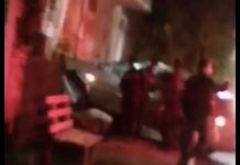 EXCLUSIV FOTO/VIDEO: Un șofer beat a intrat cu mașina în peretele unui bloc din Borșa. Apoi a fugit