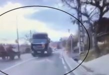 VIDEO EXCLUSIV CITITORI: DN18 HĂRNICEȘTI – Impact frontal cu o cisternă cu benzină evitat în ultima clipă