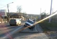 FOTO/VIDEO: Impact între un Logan și un VW la Sighet, pe DN18 (ACTUALIZARE)