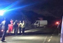 ACCIDENT GRAV – Carambol la Rona de Sus. Stâlp de electricitate rupt (FOTO / ACTUALIZARE)
