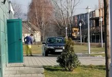 FOTO: BIZONI DE BAIA MARE – Un băimărean și-a spălat mașina în Parcul Central, cu apă trasă din WC-urile parcului