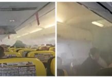 VIDEO. Fum și strigăte după ajutor într-un avion București – Londra: Aterizează bă!!!! ”Mamă, murim aici, băi”