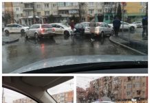 DOUĂ ACCIDENTE: GALERIE FOTO – Cinci mașini distruse pe bulevardul Republicii din Baia Mare