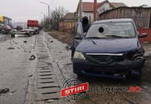 Accident în lanţ în Jucu: 5 maşini avariate şi un sighetean rănit (FOTO)