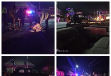 EXCLUSIV FOTO/VIDEO: Urmărit de poliție din Recea, un șofer s-a înfipt cu mașina într-un parapet metalic din Satulung. Pasagerul din spate aruncat prin haion pe carosabil (ACTUALIZARE 2)