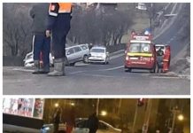 DOUĂ ACCIDENTE: A ajuns cu mașina pe trotuar în Baia Mare. Impact violent la Șișești (FOTO)