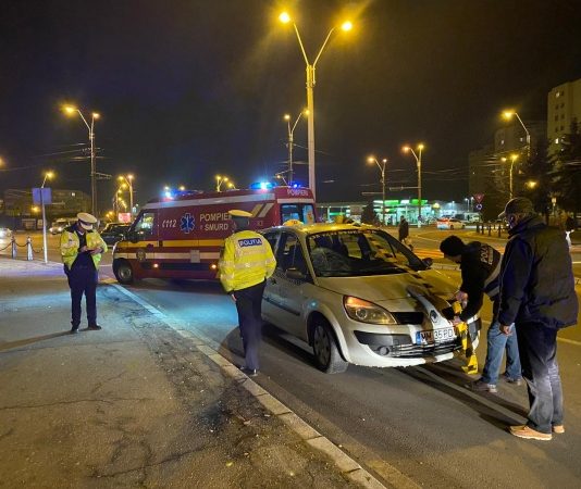 Galerie foto/video: Pieton băut lovit de un taxi în zona Semilună din Baia Mare
