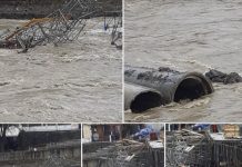 FOTO: CA-N ROMÂNIA – A crescut Lăpușul și a ”luat” podul