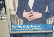 A FURAT STARTUL ȘI ÎNCALCĂ LEGEA: O candidată la primăria Sighet are bannere electorale prin tot orașul (foto)