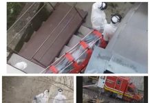 ACTUALIZARE – FOTO/VIDEO EXCLUSIV – PANICĂ LA ȘOMCUTA MARE: Pacientă dusă cu izoleta la Spitalul de Boli Infecțioase. Este soția unui polițist și ar fi putut intra în contact cu suspecți la banca din oraș