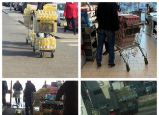 BAIA MARE ABSURDĂ: IMAGINI HALUCINANTE – Sute de litri de ulei și făină cumpărate de doi oameni (GALERIE FOTO cititori)