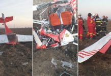 TRAGEDIE – 2 MORȚI: Un avion cu două persoane la bord s-a prăbușit în localitatea Șiria din Arad (FOTO)