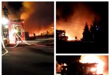 PRĂPĂD ÎN FERNEZIU: Explozii după ce un gater a ars ca o torță în miez de noapte (FOTO/VIDEO)