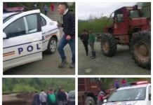 ACTIUNEA CONTINUĂ: 30 mc lemn confiscat de poliţişti la Poienile de sub Munte (VIDEO)