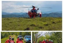 SALVAMONT ÎN ACȚIUNE: ATV-ist transportat cu elicopterul la spital din Strâmtura / Culegător de ciuperci rănit la Ulmoasa (VIDEO/FOTO)