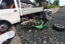 GALERIE FOTO EXCLUSIV – TRAGEDIE ÎN SIGHET: Un localnic s-a izbit cu ATV-ul o mașină parcată. A murit pe loc