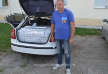 FOTO: Șofer din Timiș prins în Hărnicești cu țigări de contrabandă