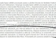 ARESTAREA MEDICALĂ, NULĂ DACĂ NU POATE FI ATACATĂ ÎN INSTANȚĂ – Iată ordonanţa preşedinţială prin care Judecătoria Baia Mare a dispus eliberarea de îndată din carantină instituţionalizată a unui bărbat din Poienile de Sub Munte