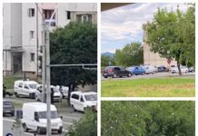 EXCLUSIVITATE – Galerie foto: Percheziții pe strada Grănicerilor din Baia Mare. Se caută droguri