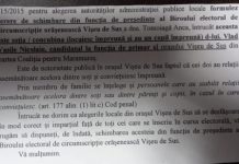 CĂTRE BEJ Maramureș: Se cere schimbarea din funcție a președintelui Biroului Electoral de Circumscripție Orășenească Vișeu de Sus. Află motivul (foto document)