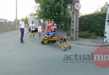 FOTO: BAIA MARE – Biciclist lovit de mașină pe strada Bujorului. O femeie a fost accidentată pe trecerea pentru pietoni