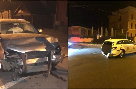 ACTUALIZARE/ URMĂRIRE ÎN MIEZ DE NOAPTE ÎN BAIA MARE – Cu polițiștii pe urme, a făcut praf un taximetru, apoi a fugit pe jos până la intrarea în parc