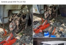 AUTORITĂȚILE DORM / ACTUALIZARE: Lucrări la sistemul de direcție al mașinilor făcut direct pe butuci în curte (foto cititori)