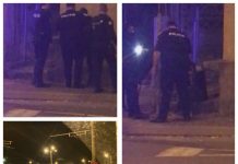 FOTO/VIDEO EXCLUSIV: Șofer abia ținut în picioare de 4 polițiști în Baia Mare. Polițiștii au adus câine antidrog