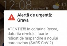 BĂTAIA DE JOC CONTINUĂ – Comuna Recea a intrat în CARANTINĂ. Locuitorii au aflat la ora 12.08 prin RO-ALERT că de 8 minute sunt carantinați. CJSU Maramureș a tăcut mâlc