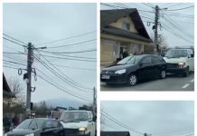 FOTO/VIDEO EXCLUSIV: Impact pe DN18 în zona unei treceri de pietoni din Tăuții de Sus. Șoferul vinovat beat criță (actualizare)