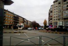 Galerie foto: Biciclist accidentat într-un sens giratoriu din Sighetu Marmației