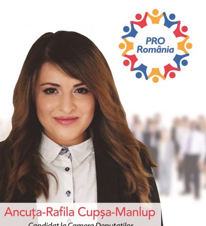 ALATURI DE O ECHIPA DEDICATA SI CAPABILA, VOM REUSI – ANCUTA-RAFILA CUPSA-MANLUP – CANDIDAT LA CAMERA DEPUTATILOR DIN PARTEA PARTIDULUI PRO ROMANIA