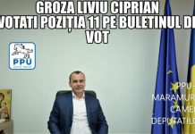 PPU-SL Maramureș – poziția 11 pe buletinul de vot: Liviu Ciprian Groza deschide lista candidaților la Camera Deputaților