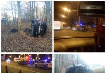 GALERIE FOTO / Accidente pe bandă rulantă: Impact la Semilună, maşină răsturnată la Groşi