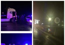 CURSĂ INFERNALĂ ÎN ZIUA DE CRĂCIUN: A FURAT UN TIR, A DISTRUS O MAȘINĂ DE POLIȚIE, A RĂNIT UN POLIȚIST. IERI, CEL DE LA VOLAN A FOST ARESTAT PREVENTIV