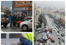 FOTO/VIDEO: Carambol în zona în care s-a produs tragedia în care doi oameni au murit